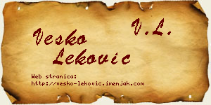 Vesko Leković vizit kartica